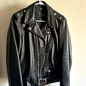 100% authentic leather jacket by schott bros NYC size medium